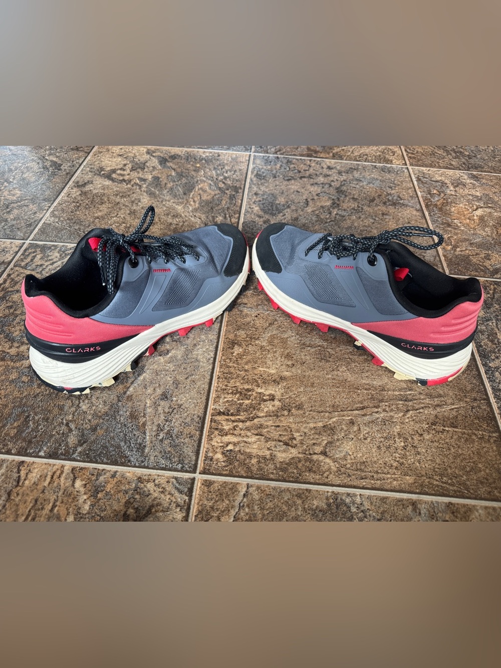 Clarks Laila Trail 2 Waterproof Anti-Slip Hiking Sneakers- Multicolored, Size 10